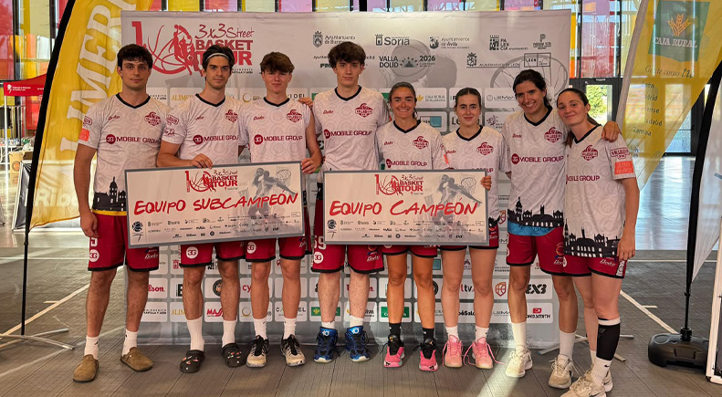 Equipos masculino y femenino del 3G Valladolid 3x3