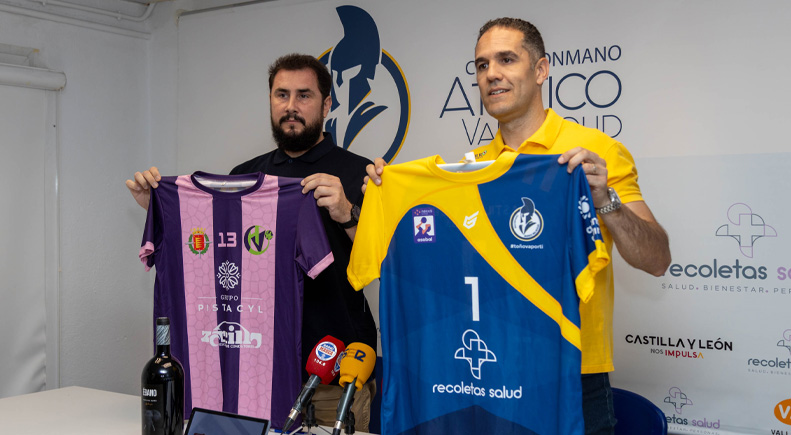 Presentación del convenio entre Atlético Valladolid y Hand Vall