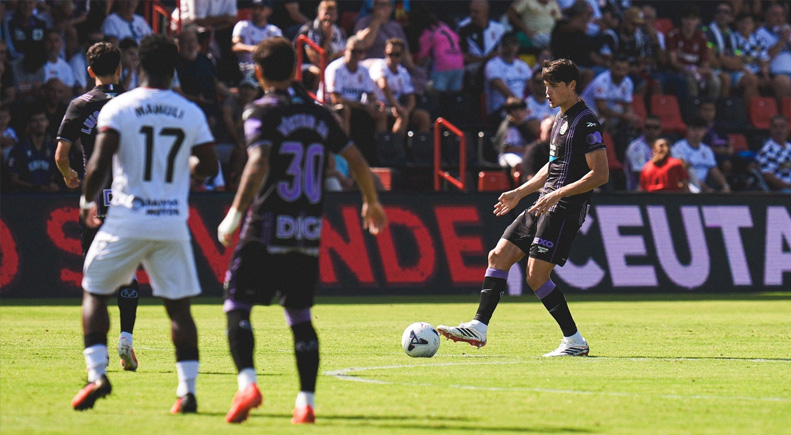 Miguel Rubio, en el partido del Real Valladolid ante el Ceuta