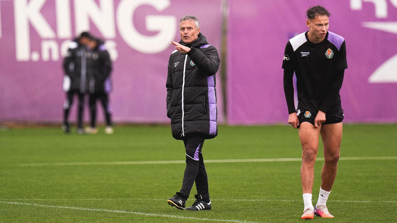 Escribá durante un entreno en los Anexos Escribá durante un entreno en los Anexos